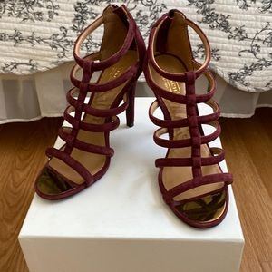 Burgundy Coach heels size 7